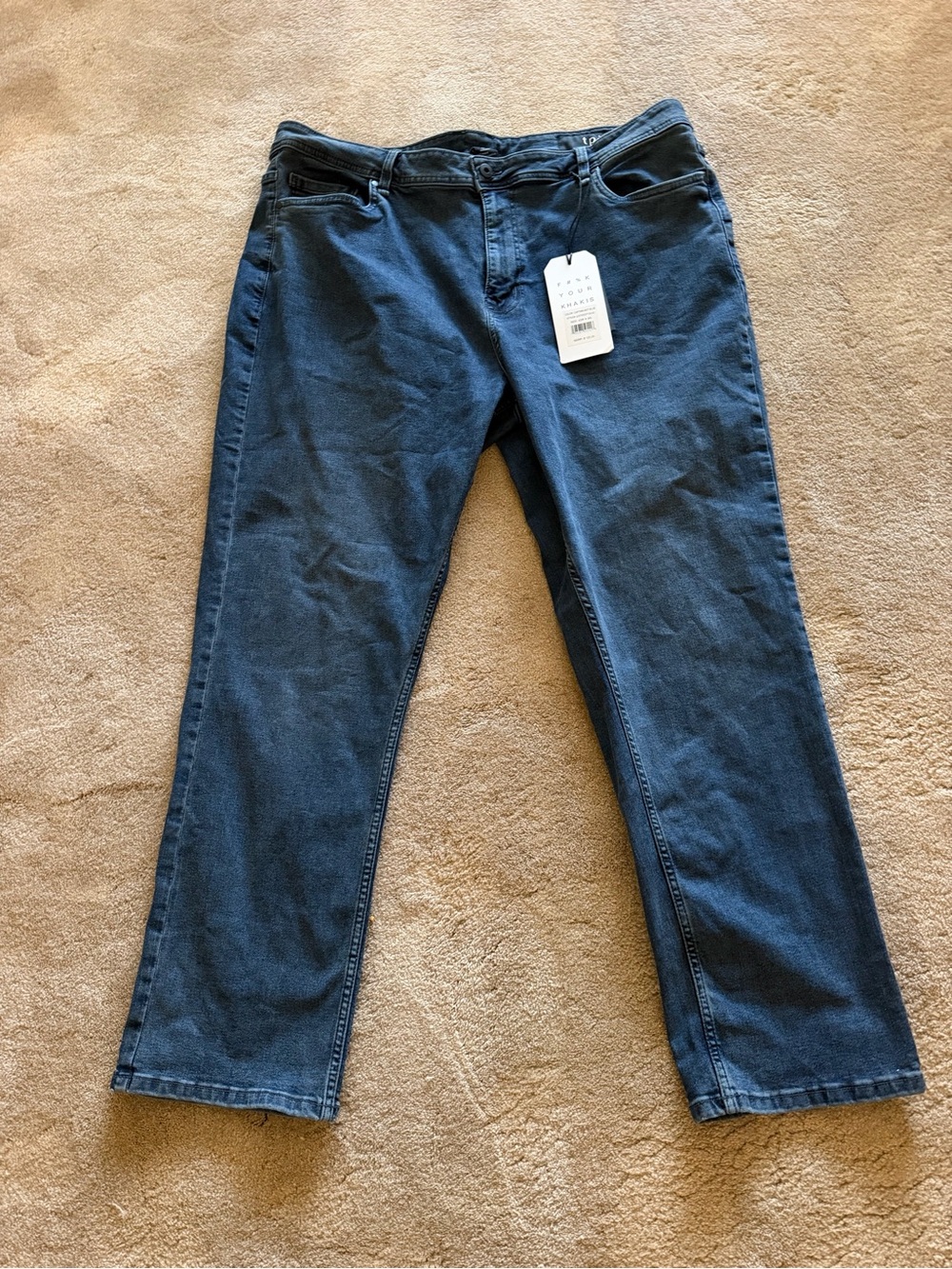 Relaxed Fit Men's Jeans in Deep Blue - Unbranded